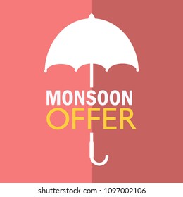 Happy Monsoon Season design, Vector Illustration.