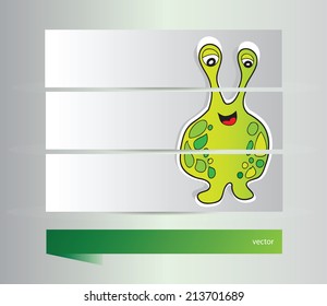Happy monster banners - vector set for design
