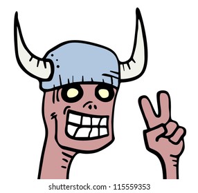 Happy monster evil