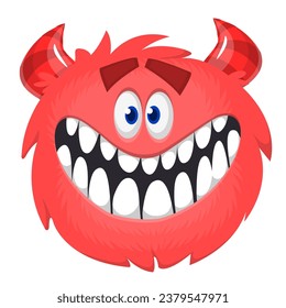 Happy monster Illustration isolated on white 