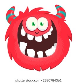 Happy monster Illustration isolated on white 
