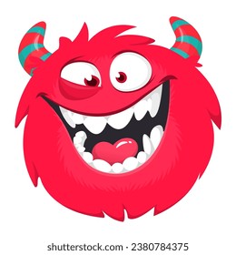 Happy monster Illustration isolated on white 