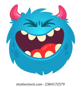 Happy monster Illustration isolated on white 