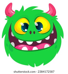 Happy monster Illustration isolated on white 