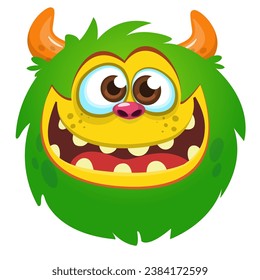 Happy monster Illustration isolated on white 