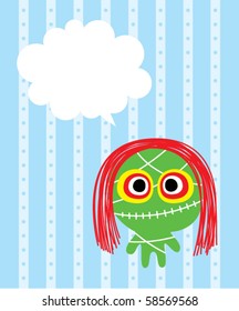 happy monster message tag
