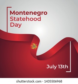 Happy Montenegro Statehood Day Vector Template Design Illustration