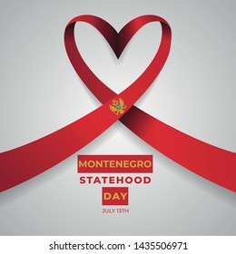 Happy Montenegro Statehood Day Vector Template Design Illustration