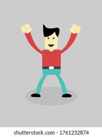 Happy Mood Character Simple Flat 