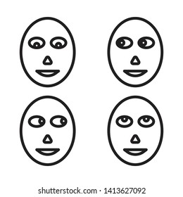 Happy mood face vector icon