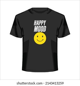 HAPPY MOOD T SHIRT AND VECTOR