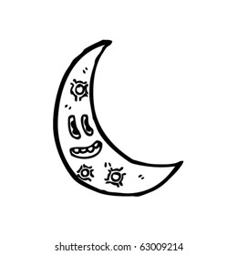 happy moon cartoon