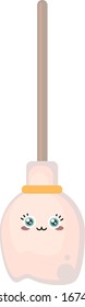 Mopa feliz, ilustración, vector sobre fondo blanco.