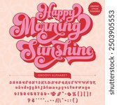 Happy Morning Sunshine Retro Vintage Display bold Font alphabet