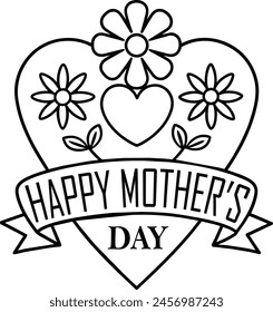 Happy Mother Day 2024 Illustration Vector 