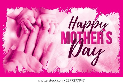 Happy Mother day Background Rose abstract  hands