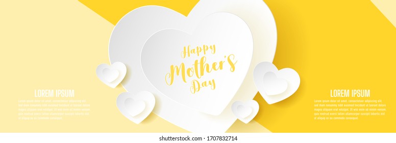 happy mother day banner design. vector illustration