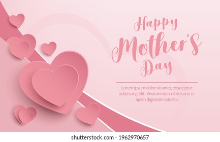 happy mother day banner design. mockup and templates to create greeting, cards, magazines, cover, poster and banners etc. vector illustration