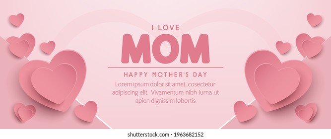 happy mother day banner design. mockup and templates to create greeting, cards, magazines, cover, poster and banners etc. vector illustration