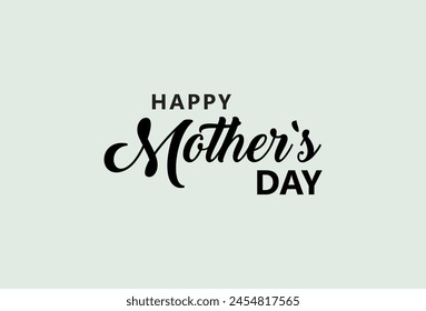Happy mother day calligraphic Design vector.