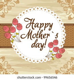 happy mother day cute background. vector illustration