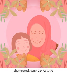 Happy Mother Day flat background