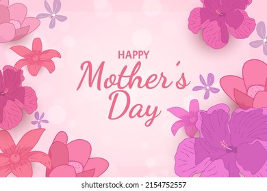 Happy Mother Day flat background