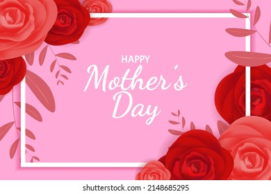 Happy Mother Day with flower background