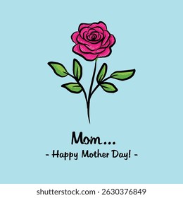 happy mother day flower vector