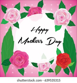 happy mother day, graphic design, rose background design for happy mother's day