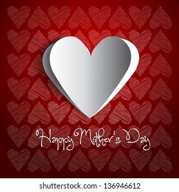 Happy Mother Day Heart Background - vector