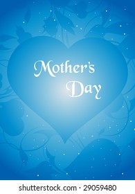 Happy Mother Day Heart Illustration with artistic design