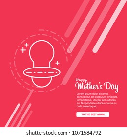 happy mother day, holiday background. can be use for sale advertisement, backdrop. vector