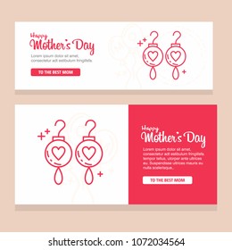 happy mother day, holiday background. can be use for sale advertisement, backdrop. vector