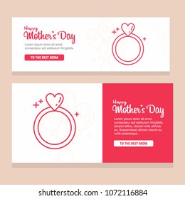 happy mother day, holiday background. can be use for sale advertisement, backdrop. vector