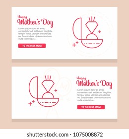 happy mother day, holiday background. can be use for sale advertisement, backdrop. vector