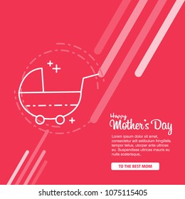 happy mother day, holiday background. can be use for sale advertisement, backdrop. vector