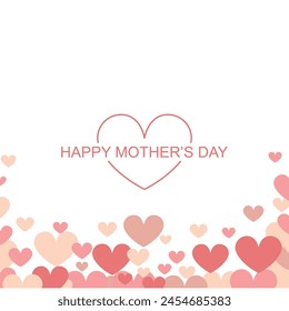 Happy mother day Love background illustration vector template