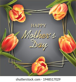 Happy mother day postcard background. Vector illustration.