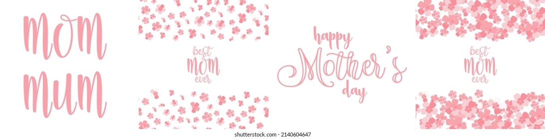 Happy Mother Day postcard templates. Sublimation print gift idea for mommy. Craft design layout with cute typographic.