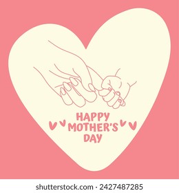 Happy mother day poster Vector illustration