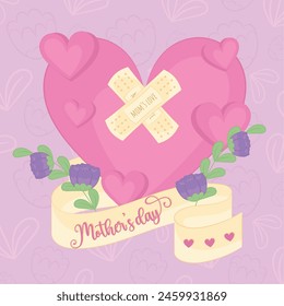 Happy mother day poster Vector illustration