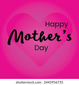 happy mother day social media post with pink background, Mother's day greeting card with heart background