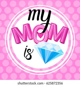 Happy Mother Day, Spring Holiday Greeting Card Banner Flat Vector Illustration