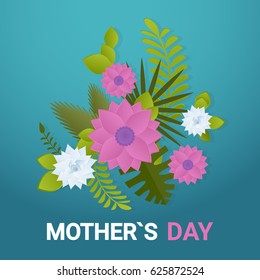 Happy Mother Day, Spring Holiday Greeting Card Banner Flat Vector Illustration