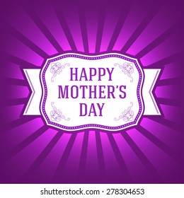 Happy Mother Day Template. Vector Elements. Isolated Ornament Gift Illustration. EPS10