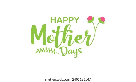 Happy Mother Days Text Typography background abstrac logo design icon element vector