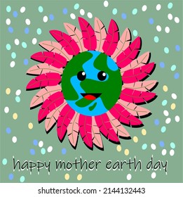 happy mother earth day vector image.