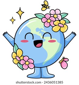 Happy Mother Earth Day Vector Illustration