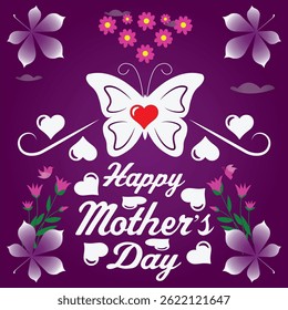Happy Mother' s Day poster, card, banner, template, with vector illustration happy mother's day celebrate 11 may
